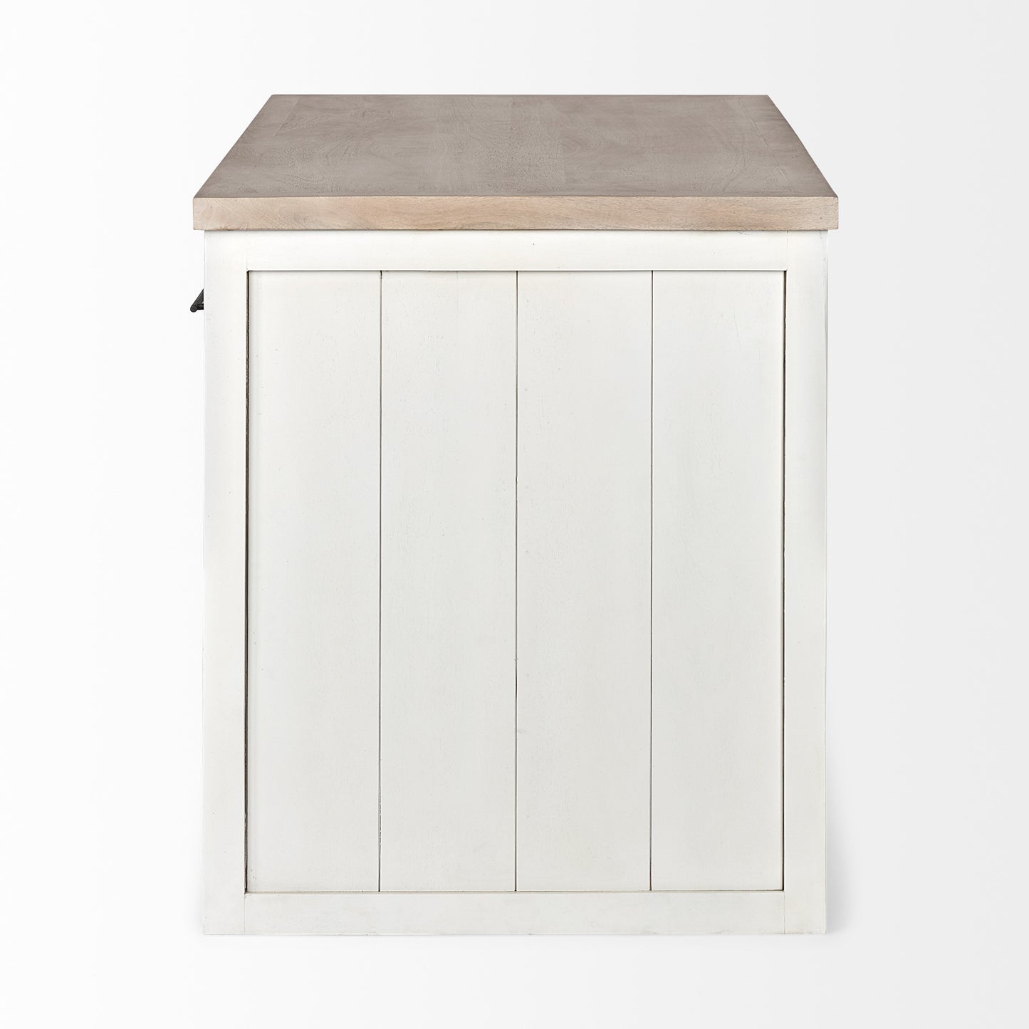 White And Brown Two Tone Wooden Kitchen Island With 3 Drawers By Homeroots | Bar Carts | Modishstore - 3
