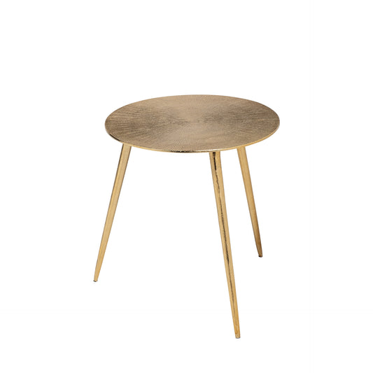 Small Gold Finish Round Starburst Accent Table By Homeroots