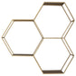 Golden Honeycomb Trio Wall Shelf By Homeroots | Wall Shelf | Modishstore - 3
