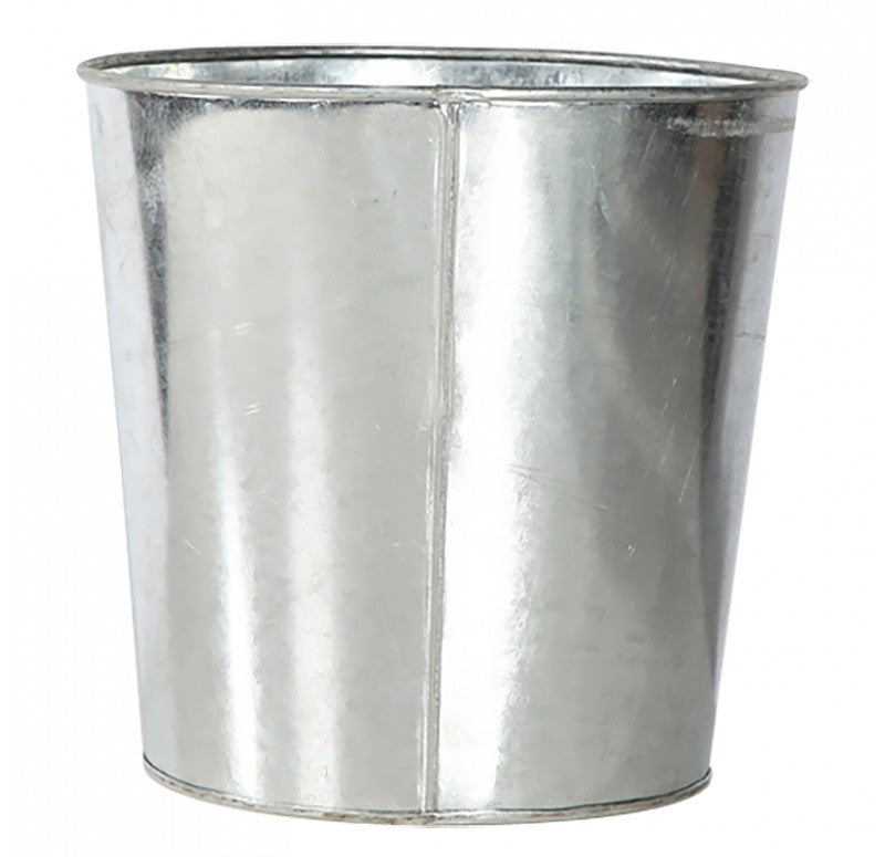 Galvanized Metal Pot, 10"H | Planters, Troughs & Cachepots | Modishstore - 2
