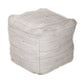Chic Chunky White Textured Pouf By Homeroots | Poufs | Modishstore - 2