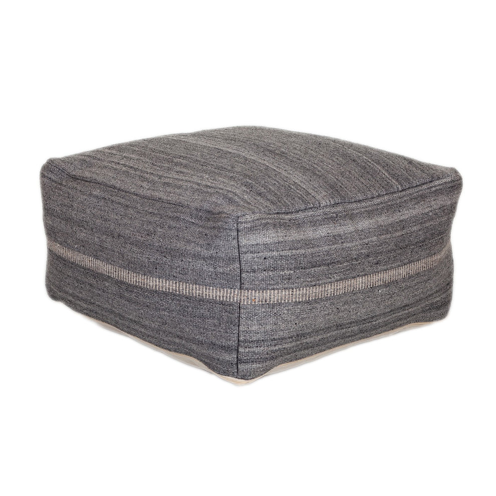 Steel Grey Stylish Pouf By Homeroots | Poufs | Modishstore - 2