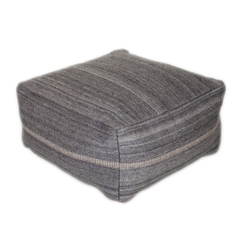 Steel Grey Stylish Pouf By Homeroots | Poufs | Modishstore - 3