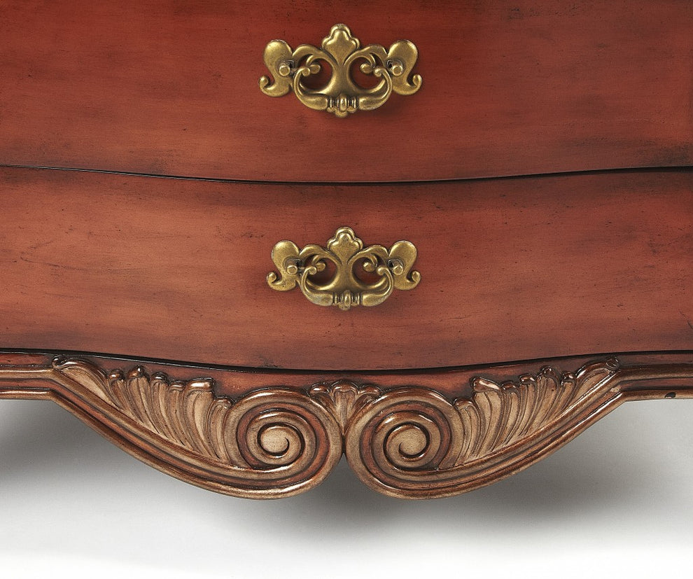 Traditional Style Carved Desk By Homeroots | Drawers | Modishstore - 4