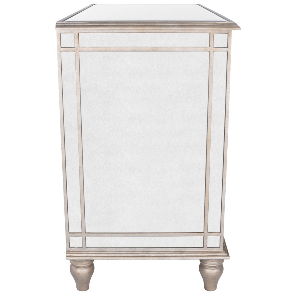 Rectangle Mirrored Three Drawer Console Storage Chest By Homeroots | Drawers | Modishstore - 3