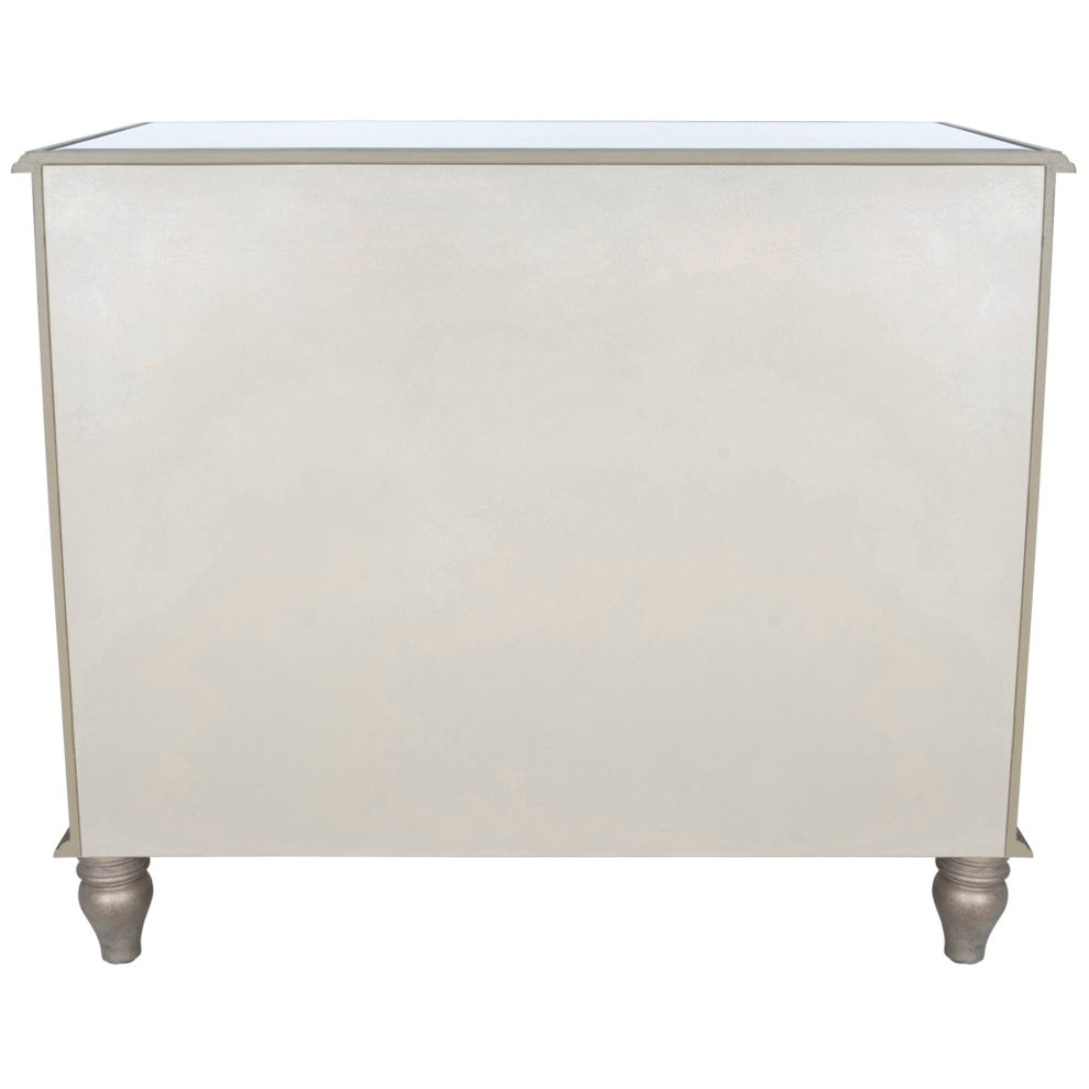 Rectangle Mirrored Three Drawer Console Storage Chest By Homeroots | Drawers | Modishstore - 4