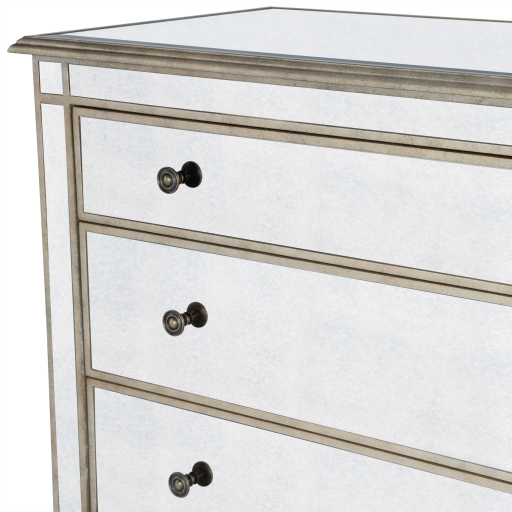 Rectangle Mirrored Three Drawer Console Storage Chest By Homeroots | Drawers | Modishstore - 7