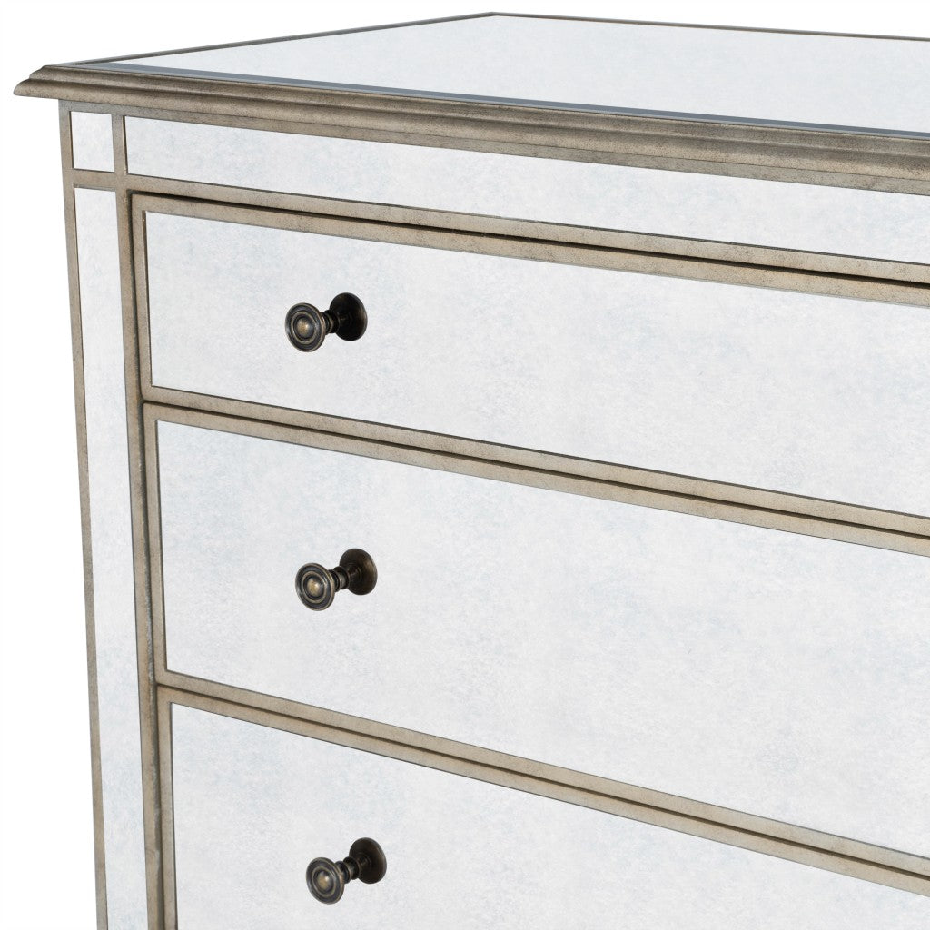 Rectangle Mirrored Three Drawer Console Storage Chest By Homeroots | Drawers | Modishstore - 7