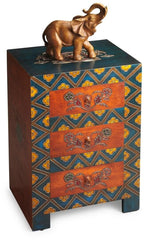Stylish Hand Painted 3 Drawer Accent Cabinet By Homeroots