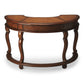 Classic Crescent Shape Leather Top Desk By Homeroots | Desks | Modishstore - 3
