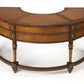 Hand Carved Leather Top Crescent Shape Desk By Homeroots | Desks | Modishstore