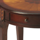 Cherry With Maple Inlay Round Accent Table By Homeroots | End Tables | Modishstore - 3
