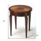 Cherry With Maple Inlay Round Accent Table By Homeroots | End Tables | Modishstore - 7