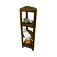 Dark Brown 38" Curvilinear Corner Four Tier Shower Shelf By Homeroots | Shelves & Shelving Units | Modishstore - 4
