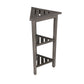 Hotel Gray Teak 32" Triangle Corner Shower Tiered Shelf By Homeroots | Shelves & Shelving Units | Modishstore - 5