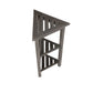Hotel Gray Teak 32" Triangle Corner Shower Tiered Shelf By Homeroots | Shelves & Shelving Units | Modishstore - 8