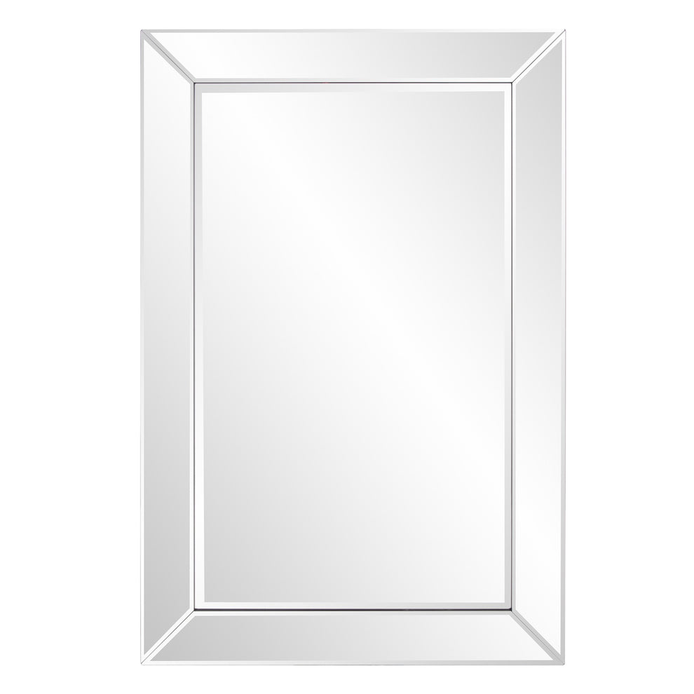 Rectangle Wooden Frame Mirror with Beveled Edge By Homeroots | Mirrors | Modishstore - 2