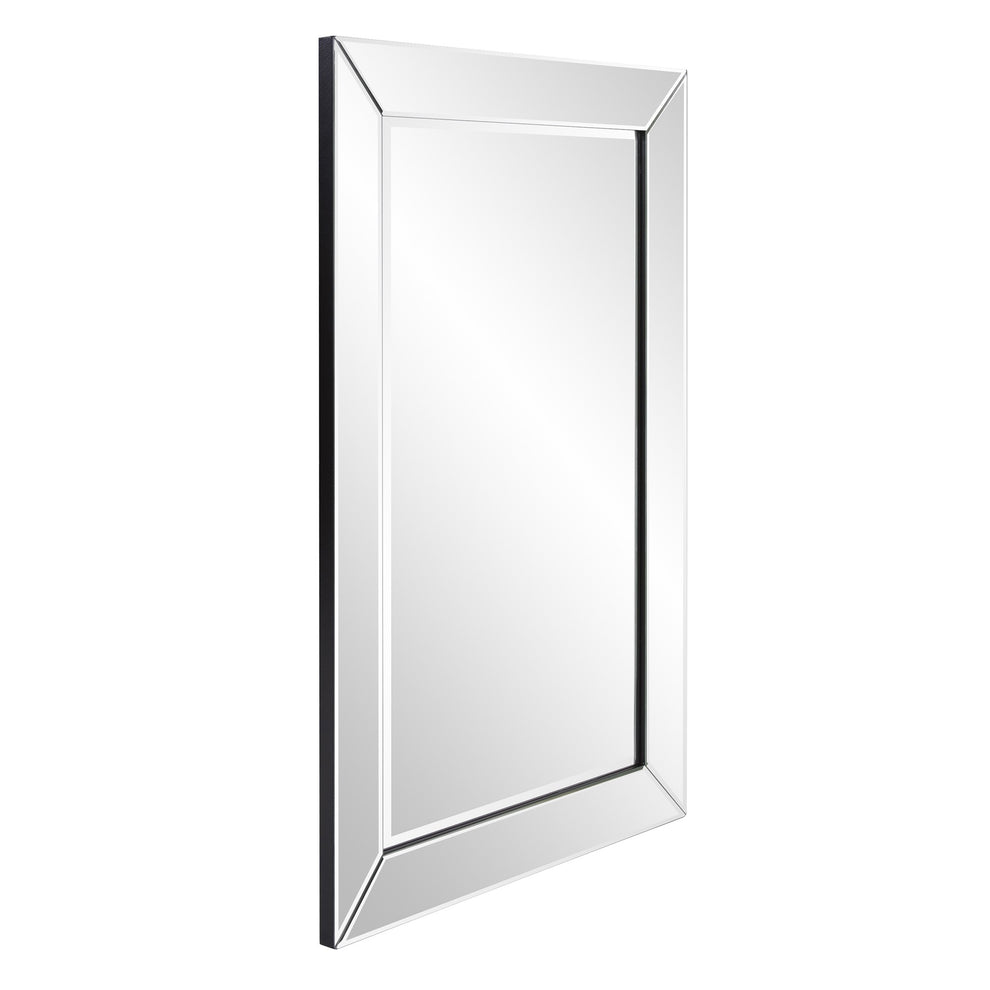 Rectangle Wooden Frame Mirror with Beveled Edge By Homeroots | Mirrors | Modishstore - 3