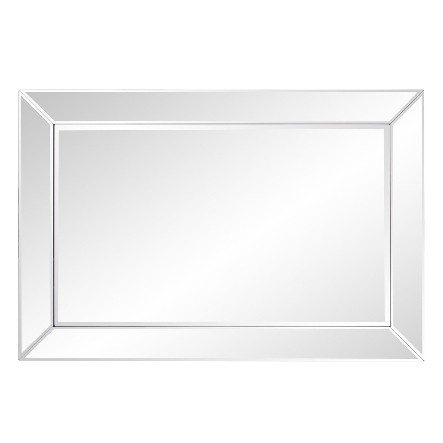 Rectangle Wooden Frame Mirror with Beveled Edge By Homeroots | Mirrors | Modishstore - 4