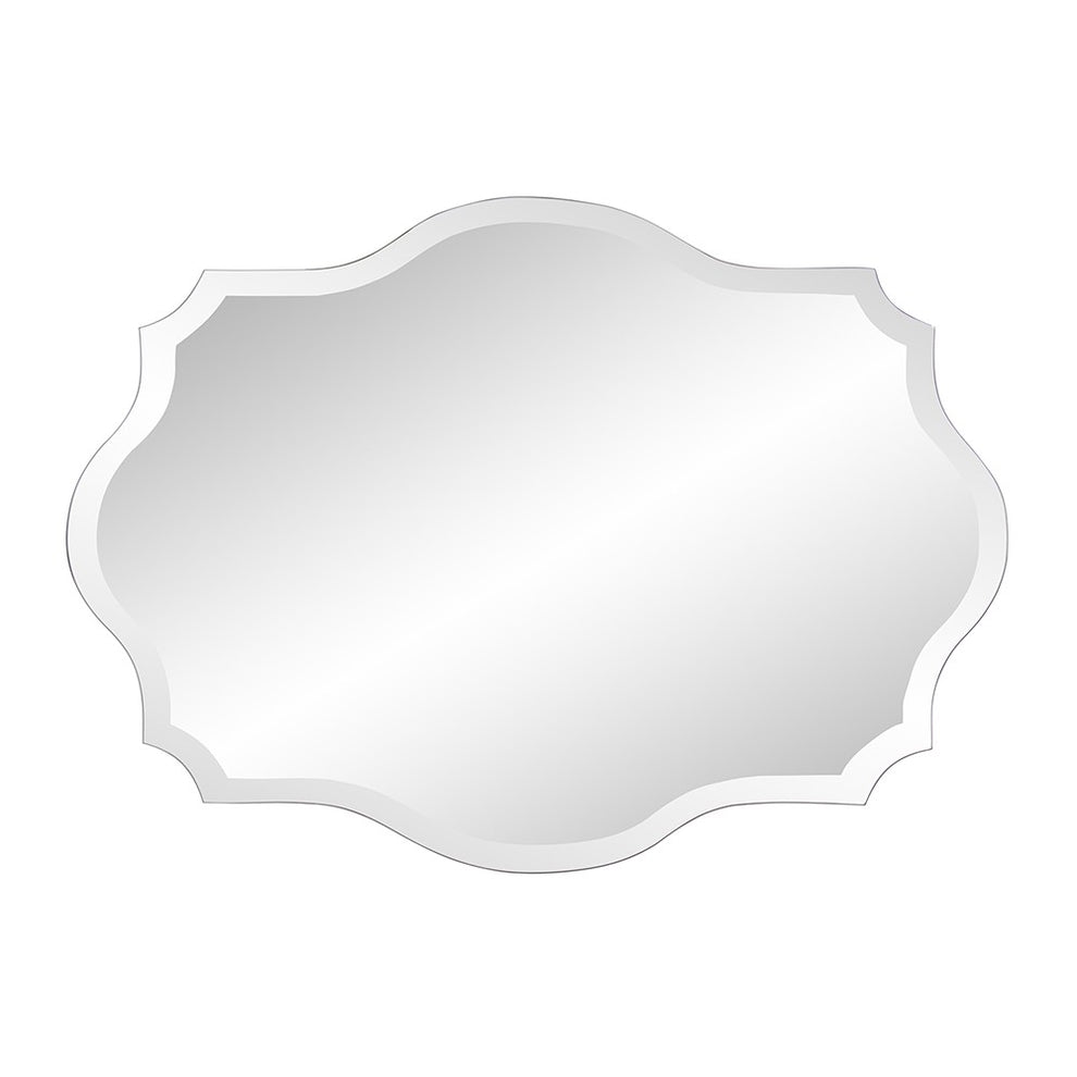 Minimalist Rectangle Mirror with Scalloped Corners and Curved Edges By Homeroots | Mirrors | Modishstore - 4