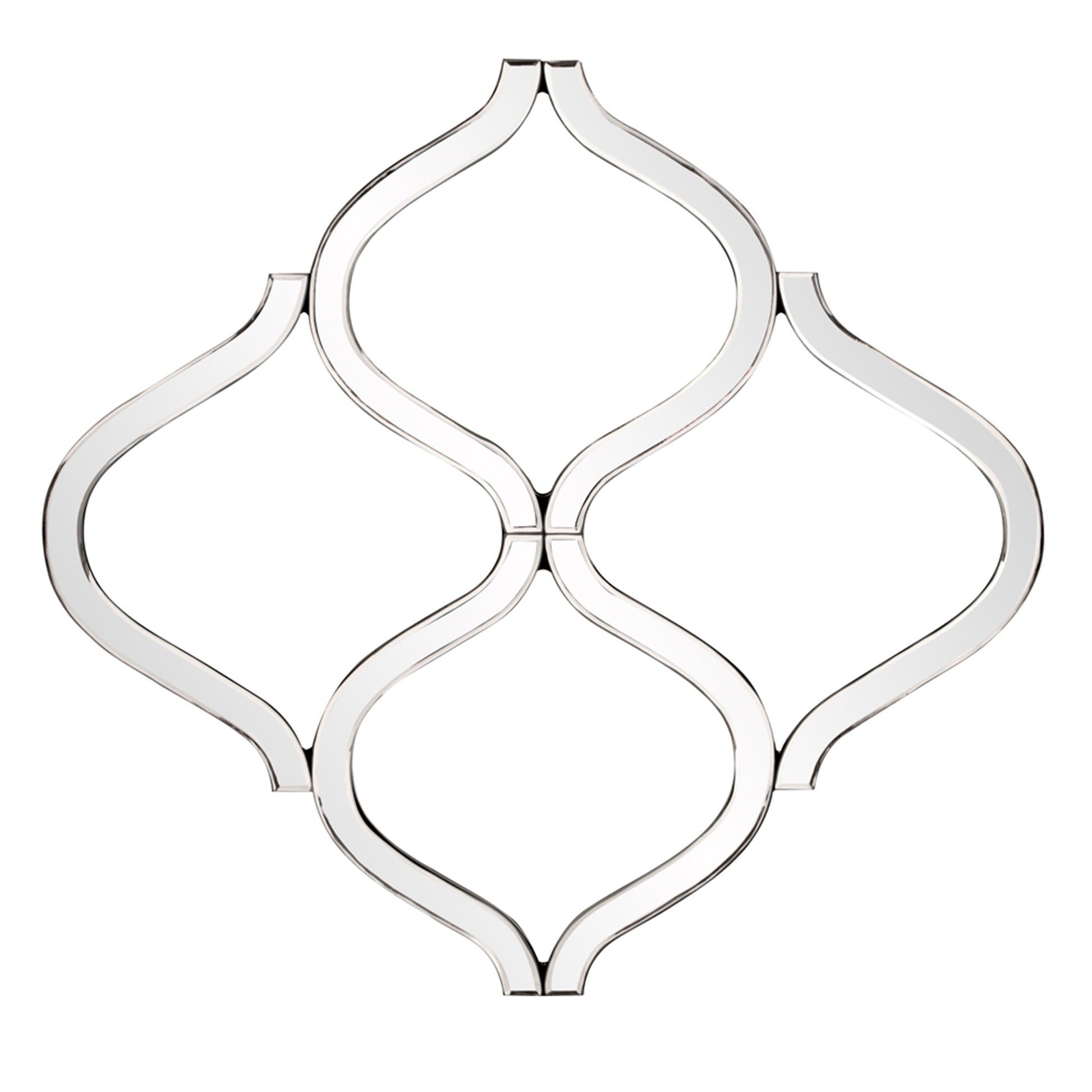 Interlocking Mirrored Curved Shapes with Beveled Edge By Homeroots | Mirrors | Modishstore