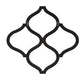 Interlocking Mirrored Curved Shapes with Beveled Edge By Homeroots | Mirrors | Modishstore - 5
