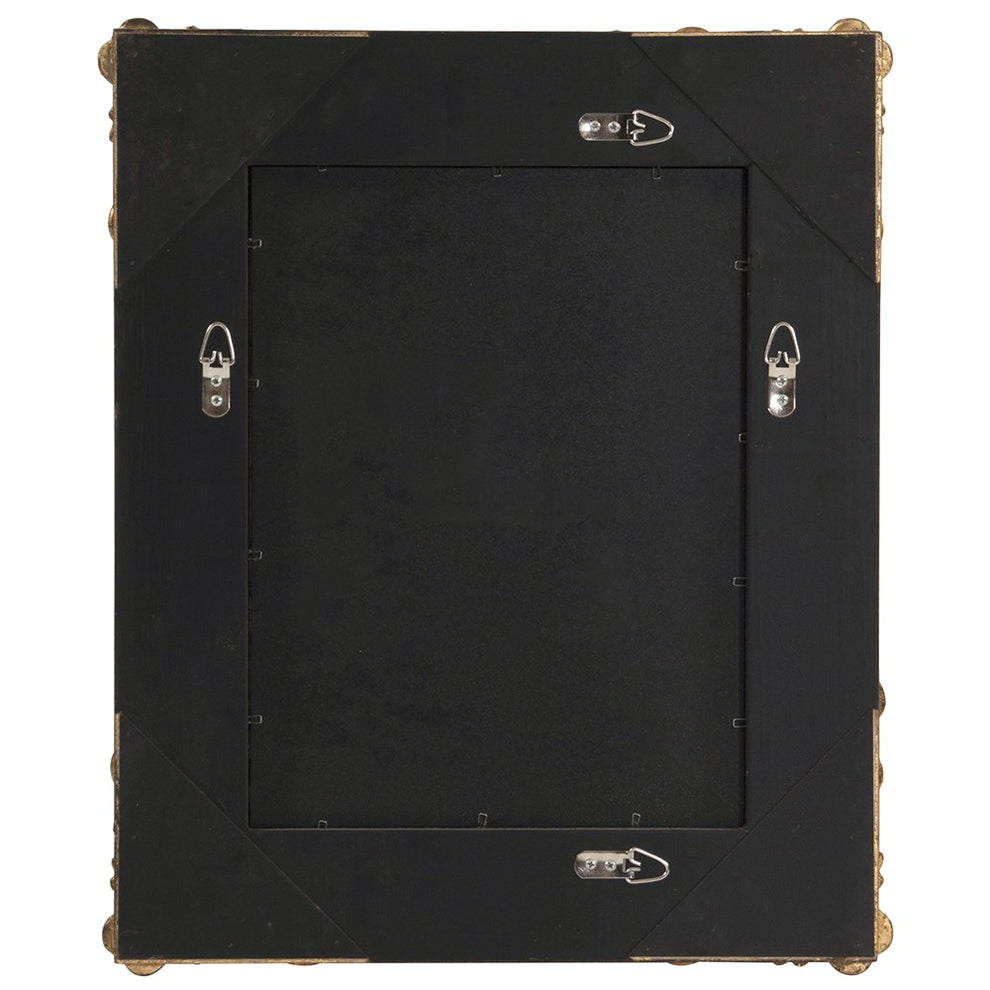 Rectangular Gold Leaf Mirror with Scrolling Flourish By Homeroots | Mirrors | Modishstore - 5