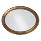 Oval Antique Gold Finish Mirror with Beaded Textured Frame By Homeroots | Mirrors | Modishstore - 2