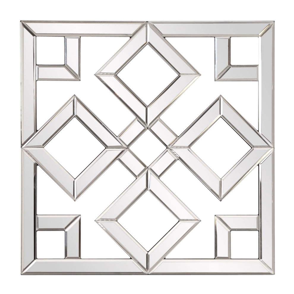 Interlocking Mirrored squares with Lattice Design By Homeroots | Mirrors | Modishstore - 2