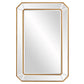 Recatngle Gold Leaf Mirror with Angled Corners Frame By Homeroots | Mirrors | Modishstore