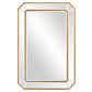 Recatngle Gold Leaf Mirror with Angled Corners Frame By Homeroots | Mirrors | Modishstore - 2
