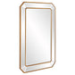 Recatngle Gold Leaf Mirror with Angled Corners Frame By Homeroots | Mirrors | Modishstore - 3