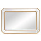 Recatngle Gold Leaf Mirror with Angled Corners Frame By Homeroots | Mirrors | Modishstore - 5