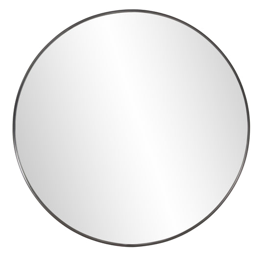 Round Stainless Steel Frame with Brushed Black Finish By Homeroots | Mirrors | Modishstore