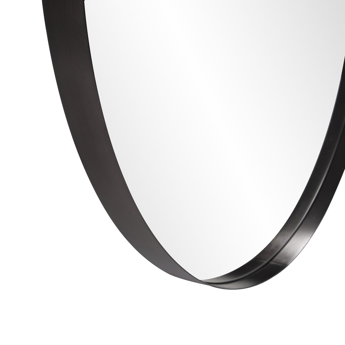 Round Stainless Steel Frame with Brushed Black Finish By Homeroots | Mirrors | Modishstore - 4