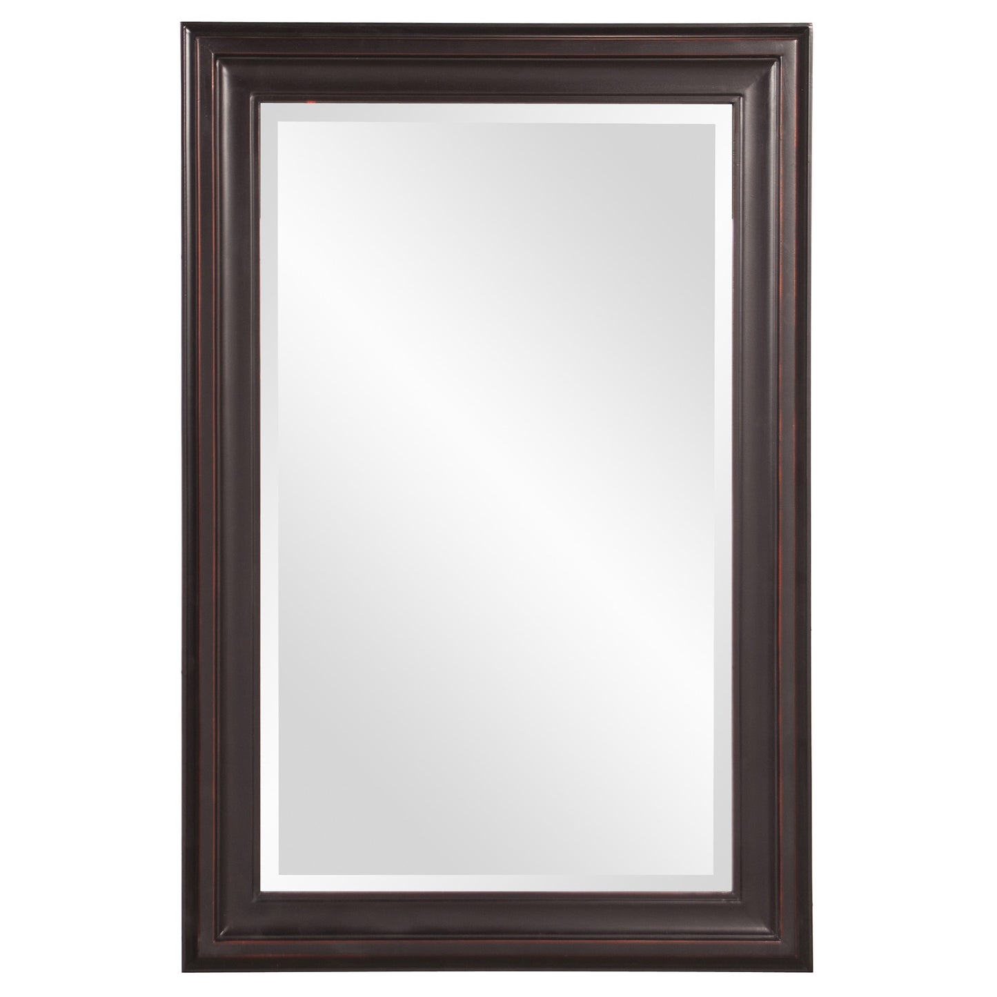 Rectangle Oil Rubbed Bronze Finish Mirror with Wooden Bronze Frame By Homeroots | Mirrors | Modishstore - 2
