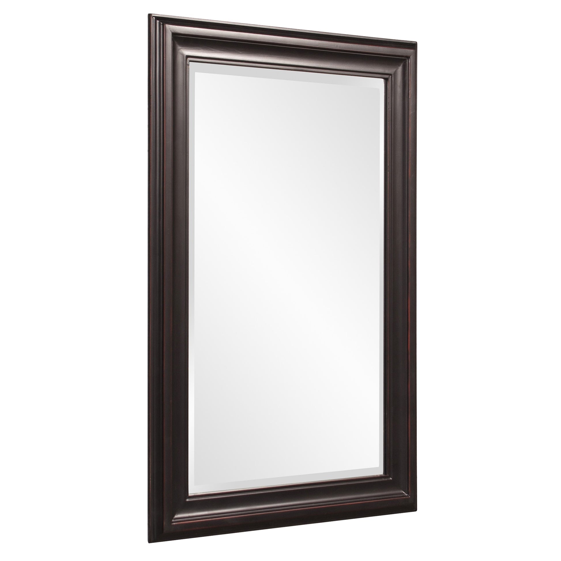 Rectangle Oil Rubbed Bronze Finish Mirror with Wooden Bronze Frame By Homeroots | Mirrors | Modishstore - 3