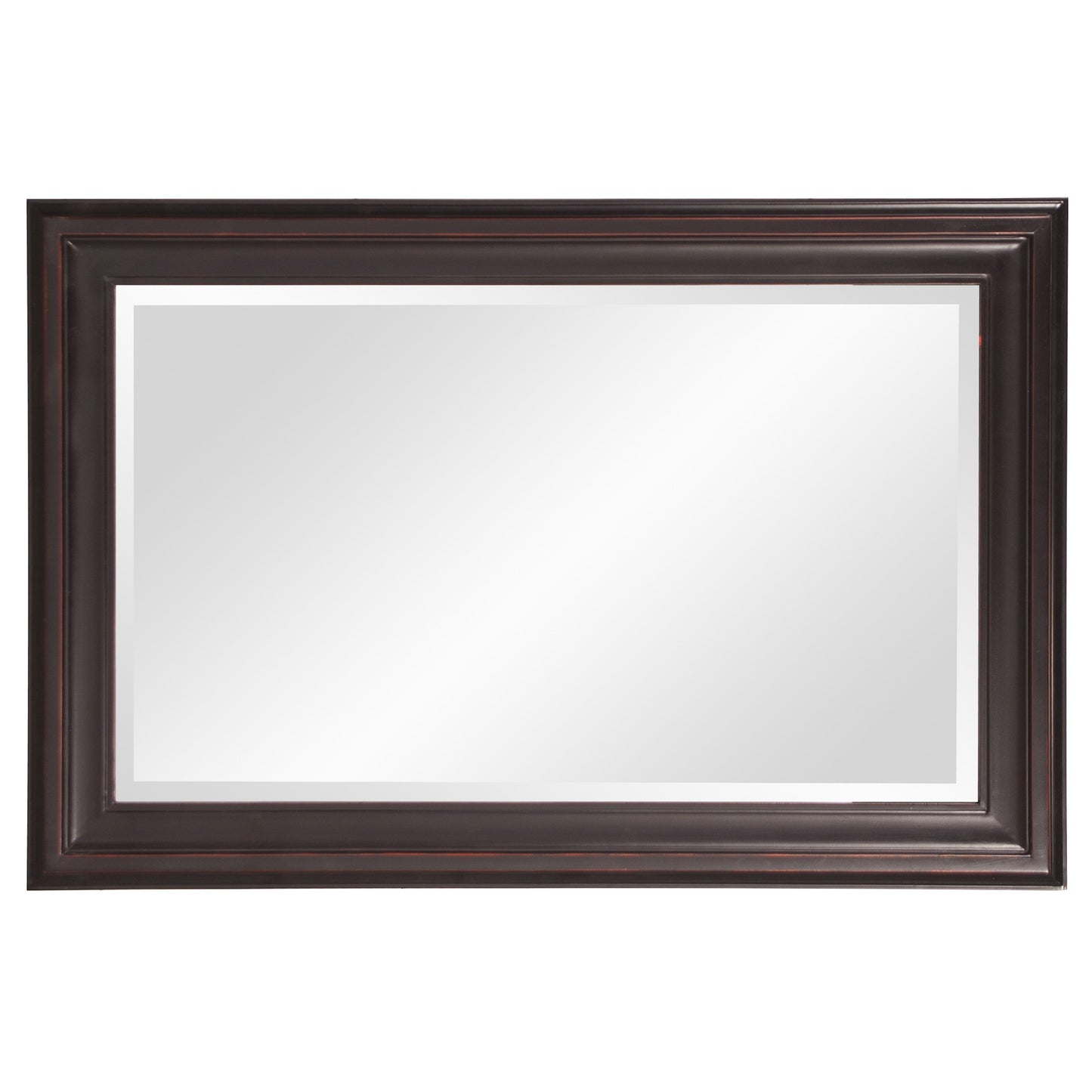 Rectangle Oil Rubbed Bronze Finish Mirror with Wooden Bronze Frame By Homeroots | Mirrors | Modishstore - 4