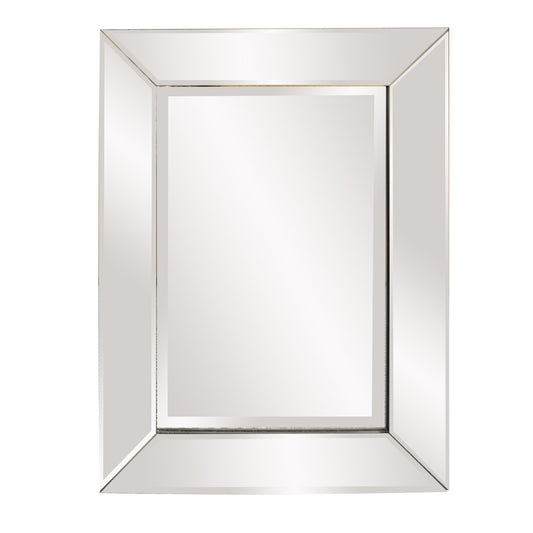 Rectangle Frame Mirror with Mirrored Finish And Beveled Edge By Homeroots | Mirrors | Modishstore