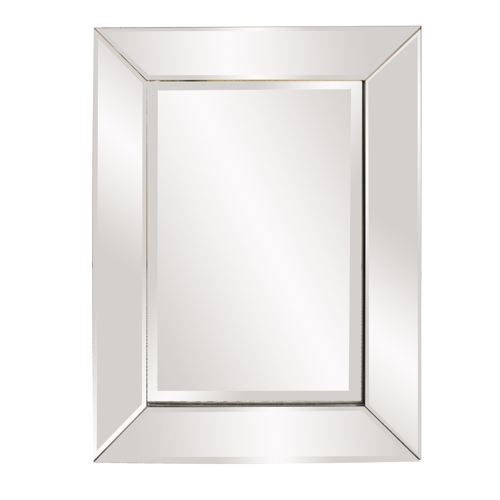 Rectangle Frame Mirror with Mirrored Finish And Beveled Edge By Homeroots | Mirrors | Modishstore - 2
