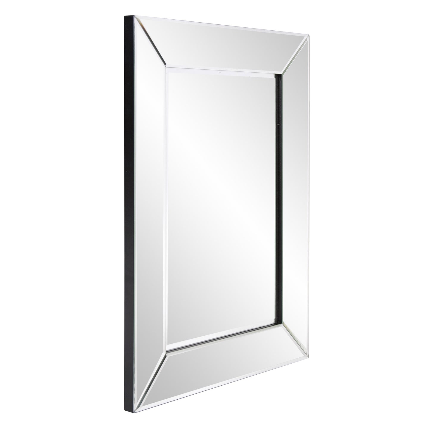 Rectangle Frame Mirror with Mirrored Finish And Beveled Edge By Homeroots | Mirrors | Modishstore - 3