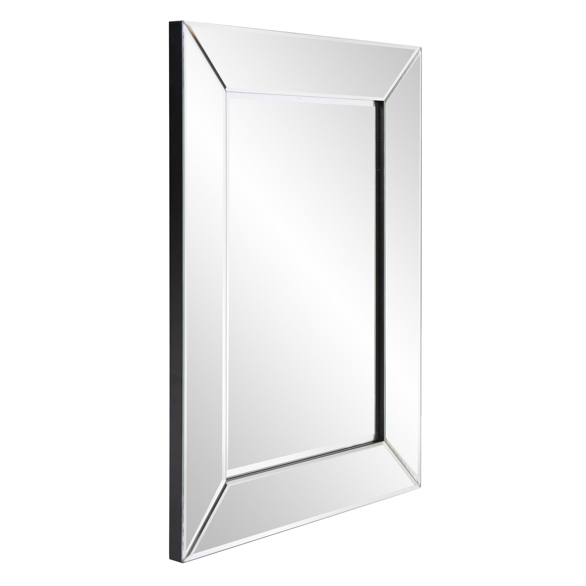 Rectangle Frame Mirror with Mirrored Finish And Beveled Edge By Homeroots | Mirrors | Modishstore - 3