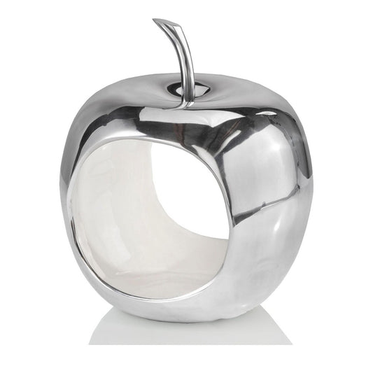 Apple Shaped Aluminum Decorative Accent Bowl By Homeroots | Trays | Modishstore
