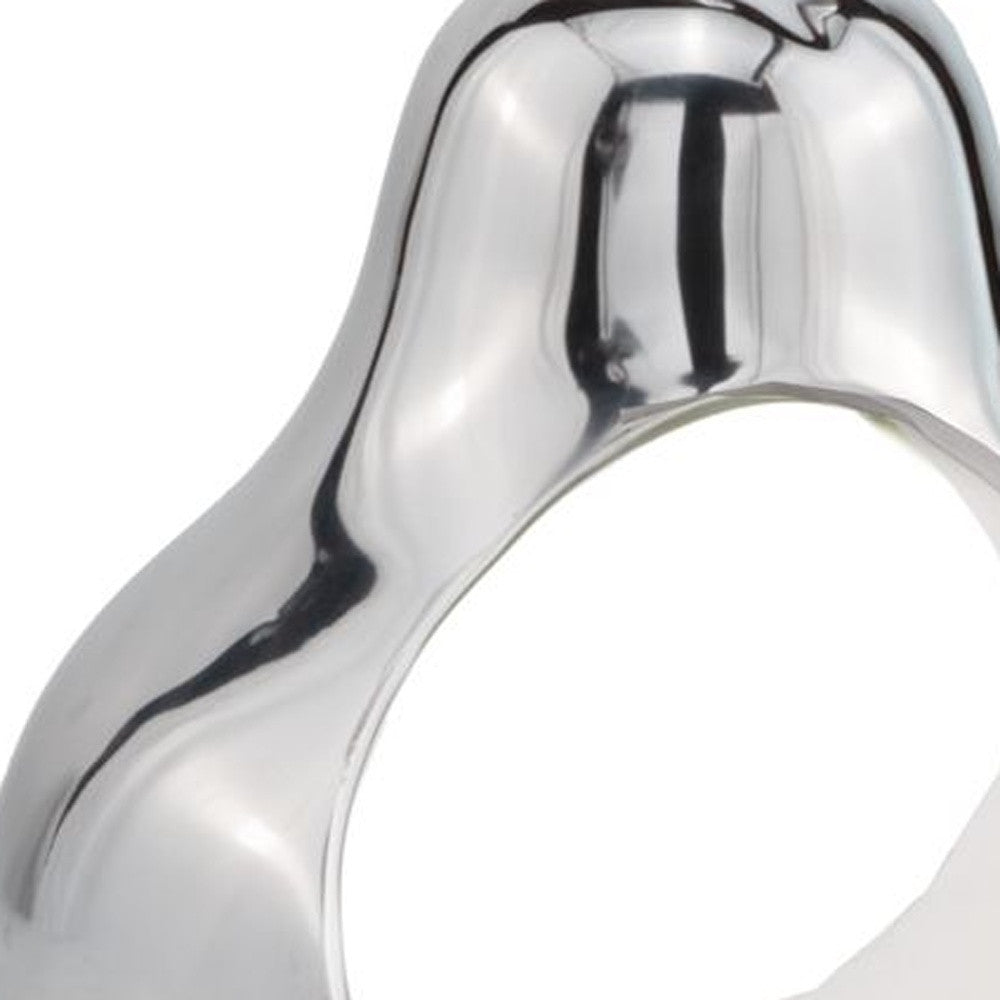 Pear Shaped Aliminum Cast Decorative Accent Bowl In White Interior By Homeroots | Trays | Modishstore - 4