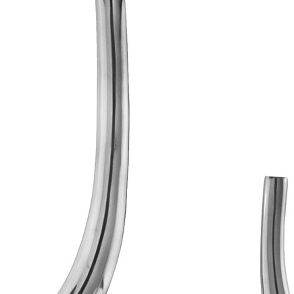 Set of 2 Curl Casting Design Vases in Shiny Buffed Finished By Homeroots | Vases | Modishstore - 5