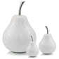 White Jumbo Pear Shaped Aluminum Accent Home Decor By Homeroots | Sculptures | Modishstore - 2