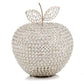 14" Extra Large Silver Apple Faux Crystal Sculpture By Homeroots | Sculptures | Modishstore