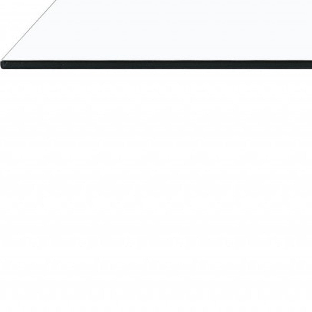 White and Dark Grey Two Tone Ultra modern Coffee Table with Glass Top By Homeroots | Coffee Tables | Modishstore - 4