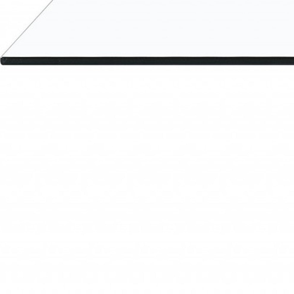 White and Dark Grey Two Tone Ultra modern Coffee Table with Glass Top By Homeroots | Coffee Tables | Modishstore - 4