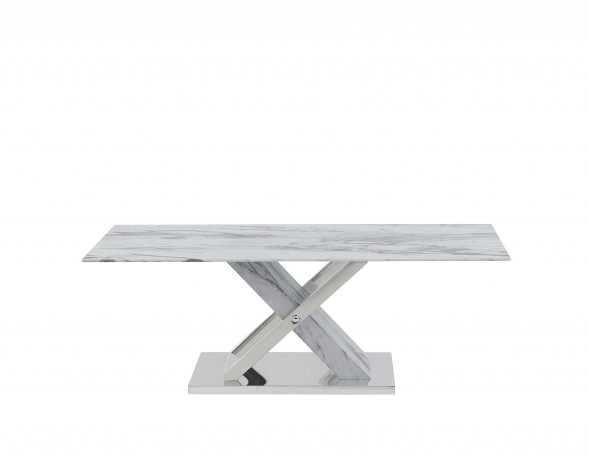 Elegant Marble Glass top Coffee Table By Homeroots | Coffee Tables | Modishstore